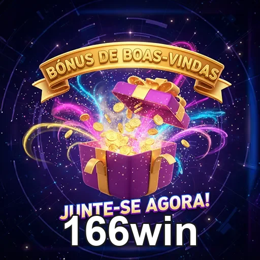 Imagem de bônus promocional no site 166win, destaque para ofertas especiais e vantagens para os usuários.