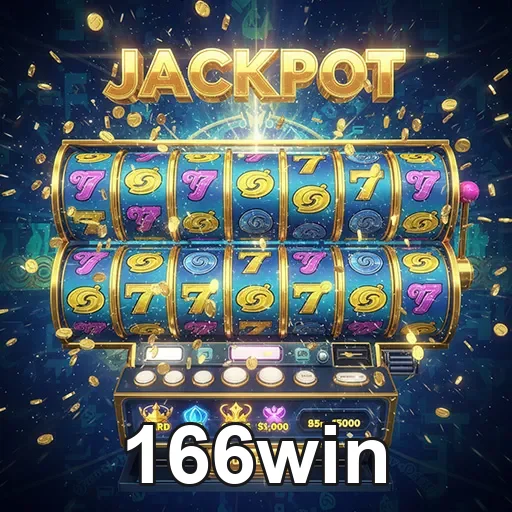 Imagem de uma máquina caça-níqueis no 166win, o site de jogos de azar e slots online.